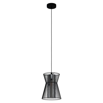Pendant Light Steel Black / Smoked Glass Black-transparent - MASETA