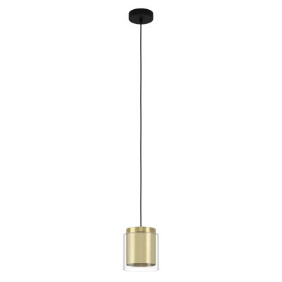 Pendant Light Steel Black, Brass, Gold / Glass Clear - LAGUNITAS