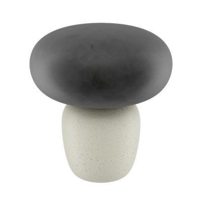 Table Light Ceramic White, Black / Satin Glass Grey Matt - CAHUAMA