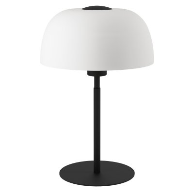 Table Light Steel Black / Glass Etched White - SOLO 2