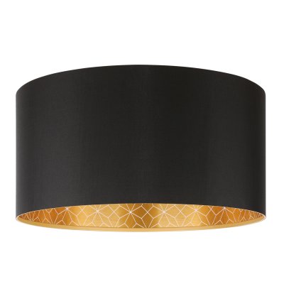 Ceiling Light Steel Black / Fabric With Decor Black, Gold - ZARAGOZA