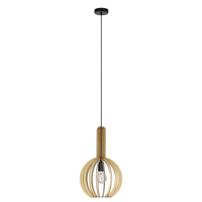 Pendant Light Steel Black / Wood Maple - VELASCO