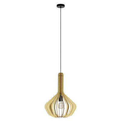 Pendant Light Steel Black / Wood Maple - VELASCO