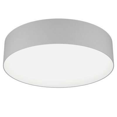 Ceiling Light Steel White / Fabric Linen, Plastic Grey, White - ROMAO-Z