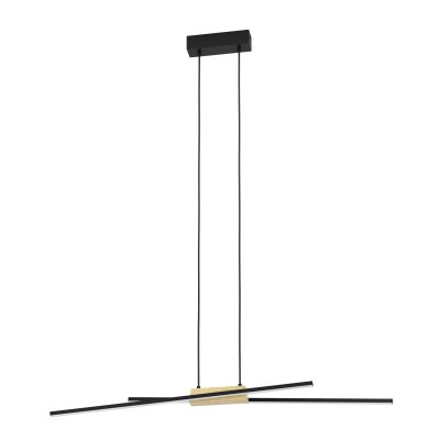 Pendant Light Aluminium, Steel, Wood Black, Brown / Plastic White - PANAGRIA
