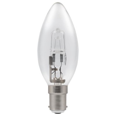 Heathfield 18w SBC B15 Clear Halogen Candle Energy Saving Bulb - Pack Of 10 C18WSBCCC/H)