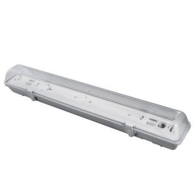 6' Twin Anti-Corrosive Empty Body Fluorescent Fitting With Clear Prismatic Diffuser (To Use With 2x32W LED Tubes) IP65