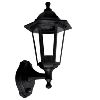 60W ES M/S Lantern Wall Mounted BLK IP44