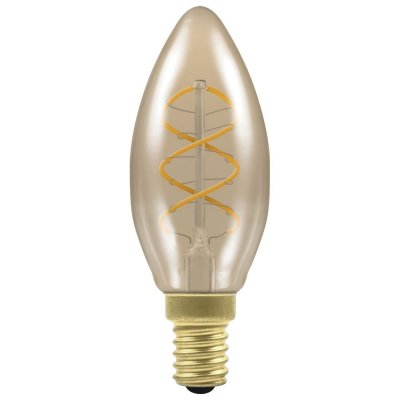 LED Candle Spiral Filament Antique 2.5W Dimmable 2200K SES