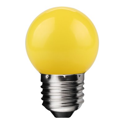 Colour Golf 1W Coloured LED Golf Ball Lamp, E27, Yellow