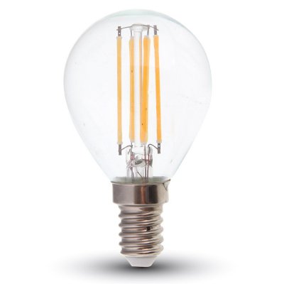 VT-2486 6W P45 FILAMENT BULB-CLEAR COVER COLORCODE:4000K E14(130LM/WATT)