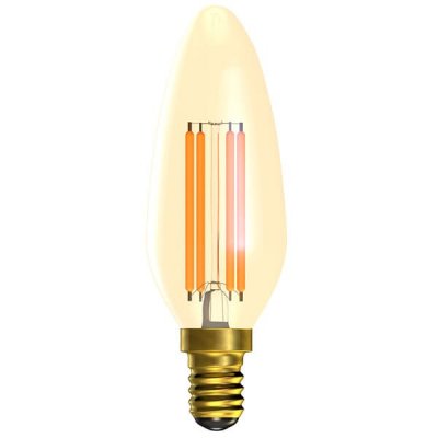 4W LED Vintage Candle Dimmable - SES, Amber, 2000K