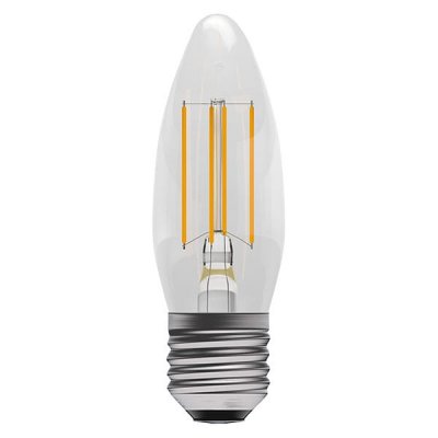 4W LED Filament Clear Candle Dimmable - ES, 4000K