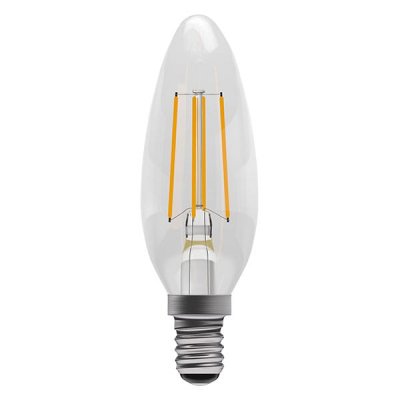 4W LED Filament Clear Candle Dimmable - SES, 2700K