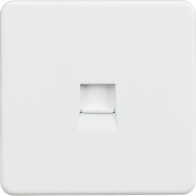 Screwless Telephone Master Socket - Matt White