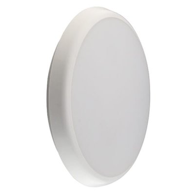 12W Deco Slim LED Bulkhead - M/W Sensor, Emergency, 4000K