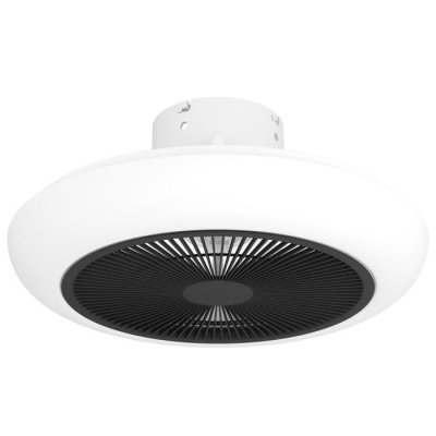 Ceiling Fan & Light ABS White, Black / Acrylic Milky - SAYULITA