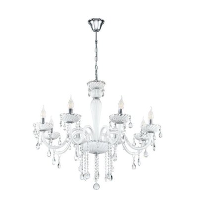 Pendant Light Steel Chrome / Glass White - CARPENTO