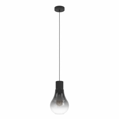 Pendant Light Steel Black / Glass Black-grey-transparent - CHASELY