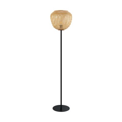 Floor Light Steel Black / Wood Natural - DEMBLEBY
