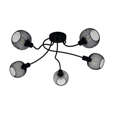 Ceiling Light Steel Black - WRINGTON 1