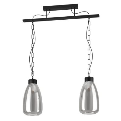 Pendant Light Steel Black / Glass Vaporized Black-transparent - BRICKFIELD