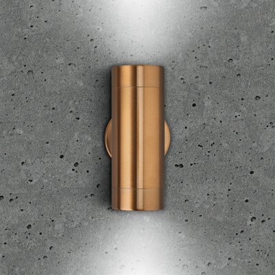 Luna GU10 Wall Light - Fixed Up/Down, Copper, IP65