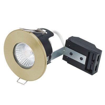 Fire Rated MV/LV Showerlight - Brass