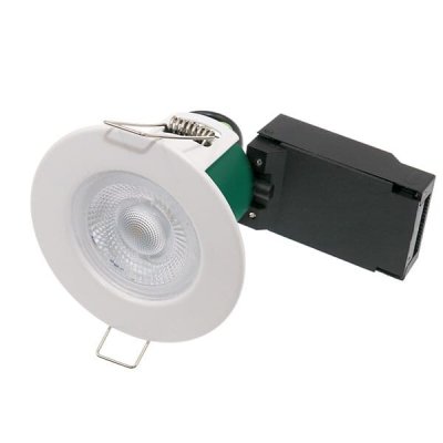 5W Firestay Slim Integrated Fixed Downlight White - 4000K
