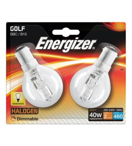 Halogen B15 (SBC) Golf 480lm 28W 3,000K (Warm White) Dimmable, Blister Of 2