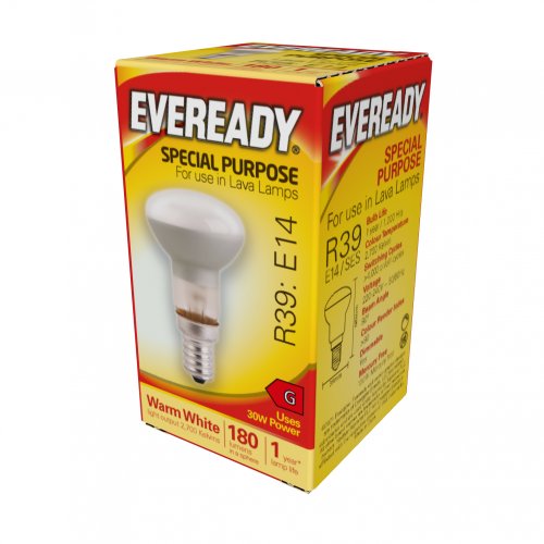Eveready Lava Lamp Reflector E14 (SES) 180lm 30W 2,700K (Warm White), Box Of 1