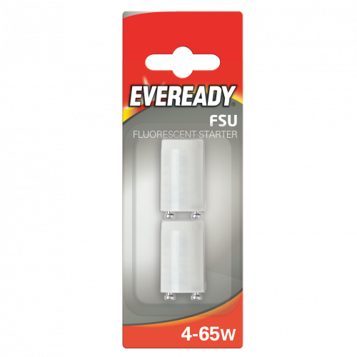 Eveready FSU 4-65W Fluorescent Starters, Blister Of 2