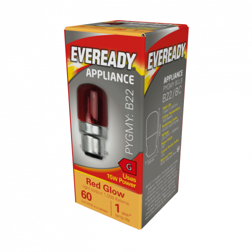 Eveready Pygmy B22 (BC) 60lm 15W 1,000K (Warm White) Box Of 1