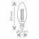 4W Candle, Decorative LED Filament Lamp With Gold Antique Coating