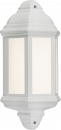 230V IP54 LED Half Wall Lantern - White