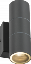 230V IP54 GU10 Up and Down Wall Light with Photocell Sensor - Anthracite