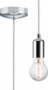 1.8m E27 Contemporary Pendant Set - Polished Chrome