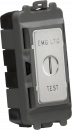 20AX 2 way SP key module (marked EMG LTG TEST) - brushed chrome