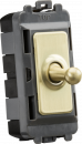 20AX 1G 2-way SP Grid Toggle Switch - brushed brass
