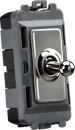 20AX 1G 2-way SP Grid Toggle Switch - black nickel