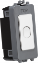 1G 1-way 10-200W (10-100W LED) trailing edge dimmer (Press Type) - polished chrome
