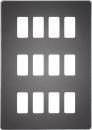 Screwless 12G grid faceplate - black nickel